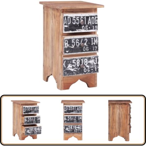 Table de chevet 30x30x51 cm bois d'acajou massif - Table De Chevet - Commode - Meubles De Chambre - Mobilier Design - Table Nuit
