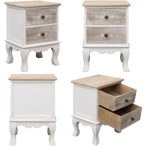 Table de chevet 35x30x50 cm Bois de Paulownia - Table De Chevet - Meuble De Chambre - Table Nuit - Design Vintage - Bois De Paulownia - Home & Living