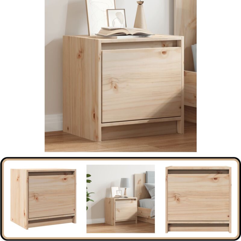 Table de chevet 40x30,5x40 cm bois de pin massif - Table De Chevet - Meuble De Chambre - Armoire De Chevet - Table D'appoint - Bois De Pin