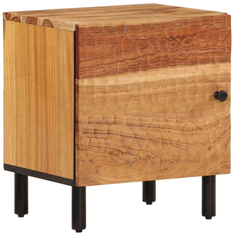 Table de chevet 40x33x46 cm Bois d'acacia massif Vidaxl
