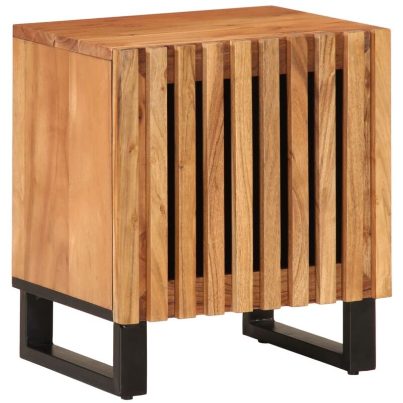 Table de chevet 40x34x46 cm bois d'acacia massif Vidaxl