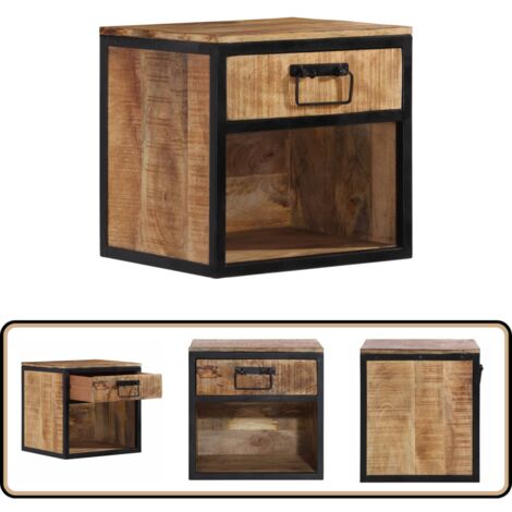 Table de chevet 40x35x40 cm bois de manguier massif - Table De Chevet - Commode - Meuble De Chambre - Mobilier Moderne - Bois De Manguier