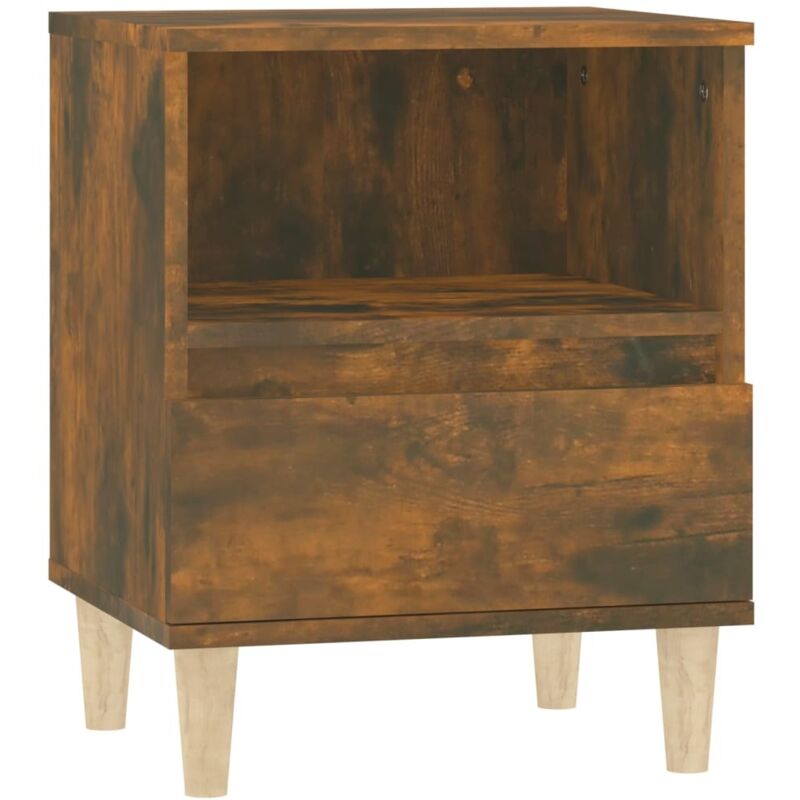 Table de chevet Chêne fumé 40x35x50 cm Vidaxl