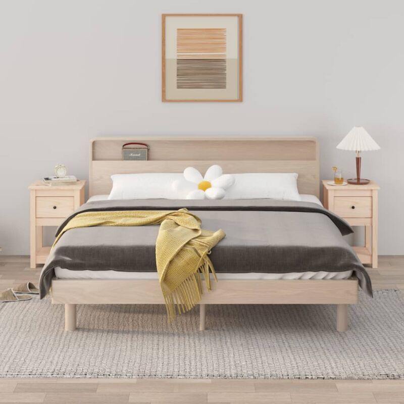Tables de chevet 2 pcs 40x35x61,5 cm Bois de pin massif Vidaxl