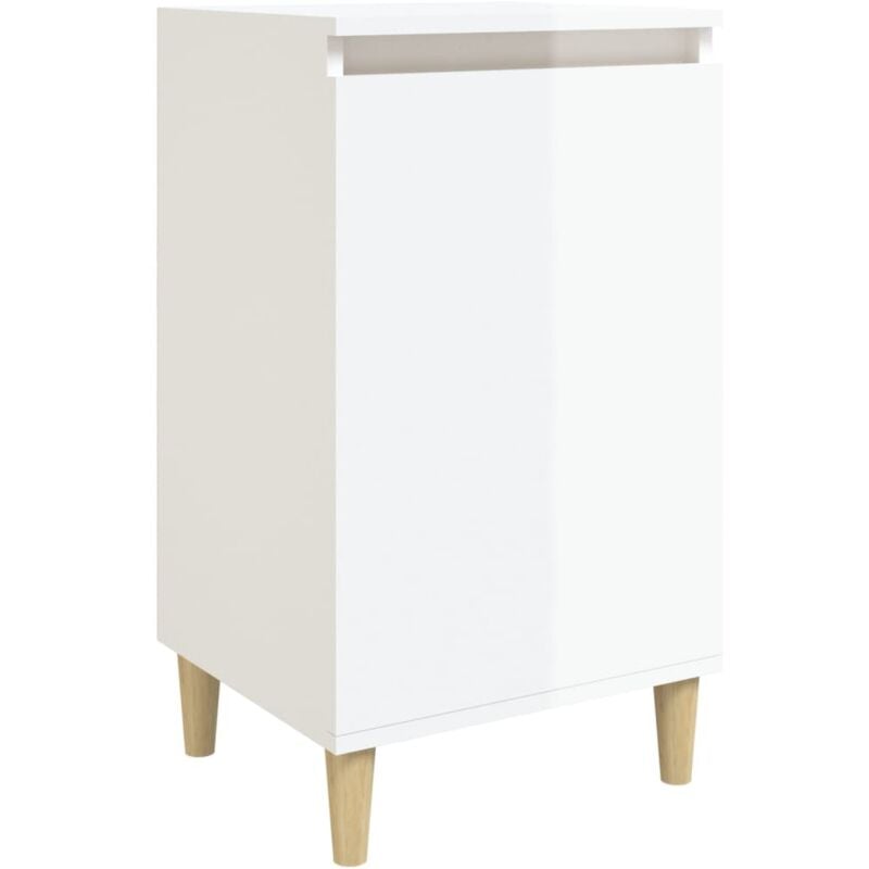 Table de chevet blanc brillant 40x35x70 cm bois d'ingénierie Vidaxl