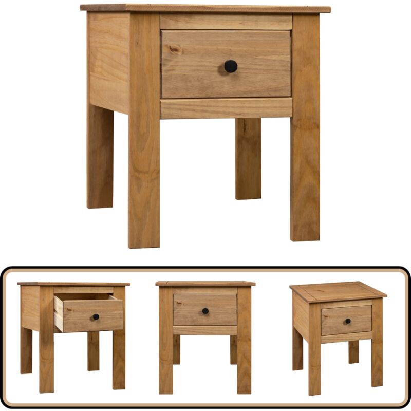 Table de chevet 46x40x57 cm Pin Gamme Panama - Table De Chevet - Meuble De Chambre - Commode - Table Nuit - Design Moderne