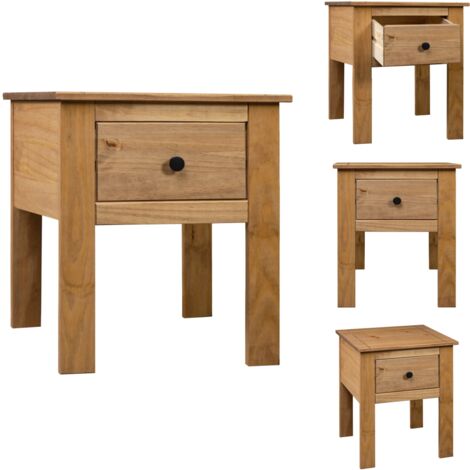 Table de chevet 46x40x57 cm Pin Gamme Panama - Table De Chevet - Meuble De Chambre - Commode - Table Nuit - Design Moderne