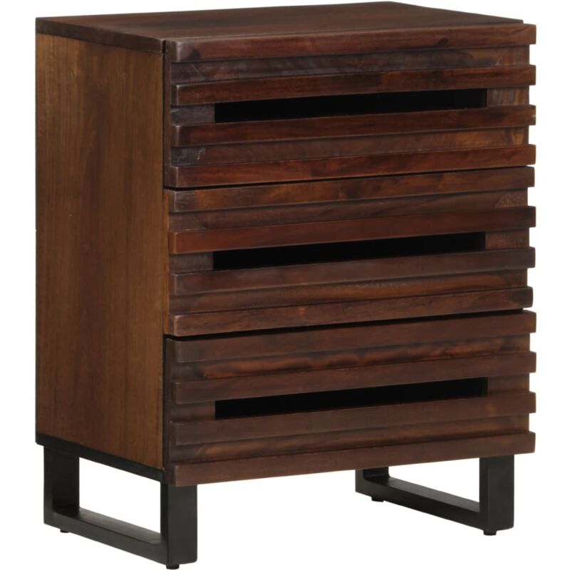 Table de chevet marron 50x34x62 cm bois manguier solide Vidaxl