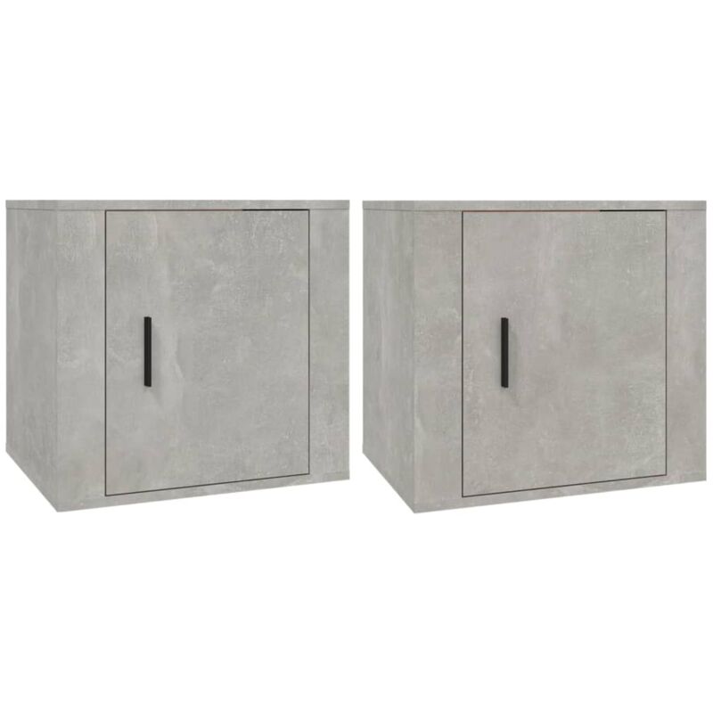 Tables de chevet 2 pcs Gris béton 50x39x47 cm Vidaxl