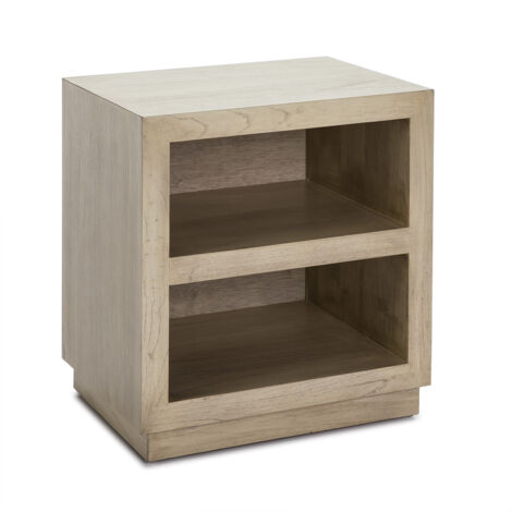 Table de chevet 50x40x55 Bois Blanc voilé