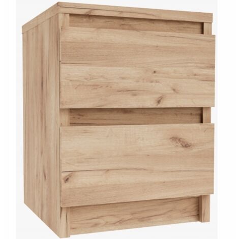 Table de chevet à 2 tiroirs, commode, table de chevet artisanale