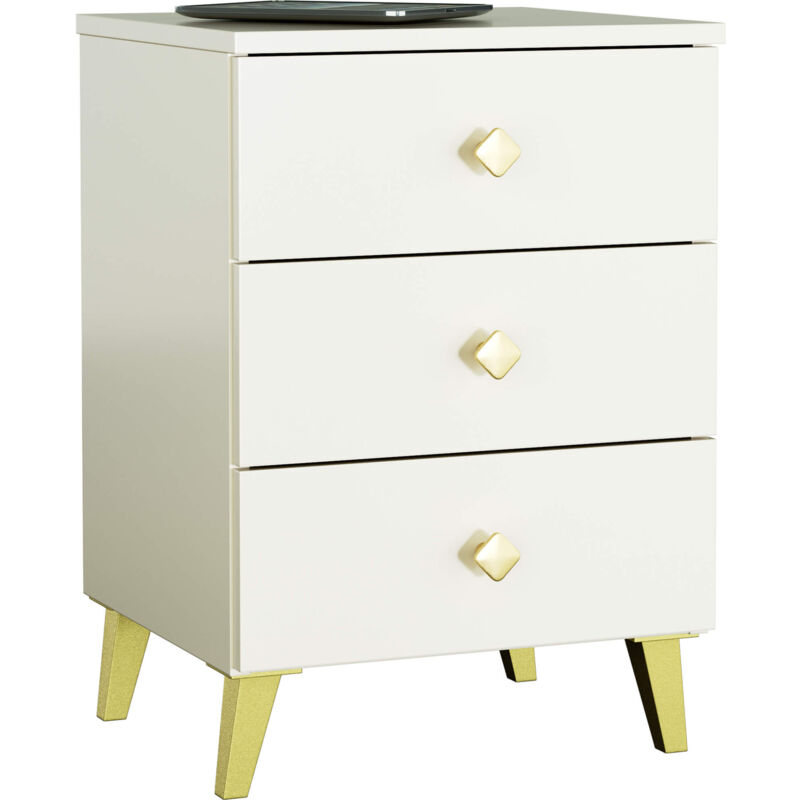 Table de chevet AKORD MOBI Cachmire 40 cm 3 tiroirs 40x37x58 cm