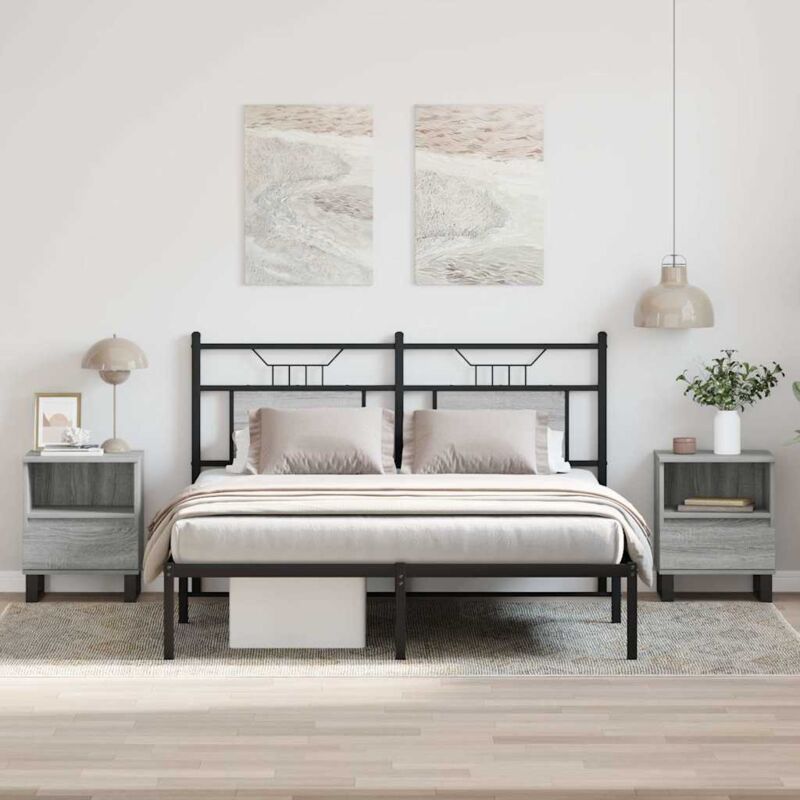 Tables de chevet 2 pcs sonoma gris 40x35x50 cm bois ingénierie Vidaxl