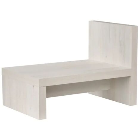 Table de chevet asymétrique décor bois cerisier blanchi - BRONX 4358