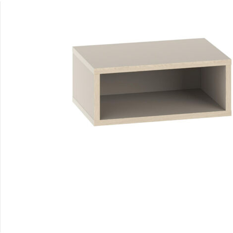 Table de chevet avec éclairage LED en bois "Brik" - 45 x 30 x 18 cm - Grès