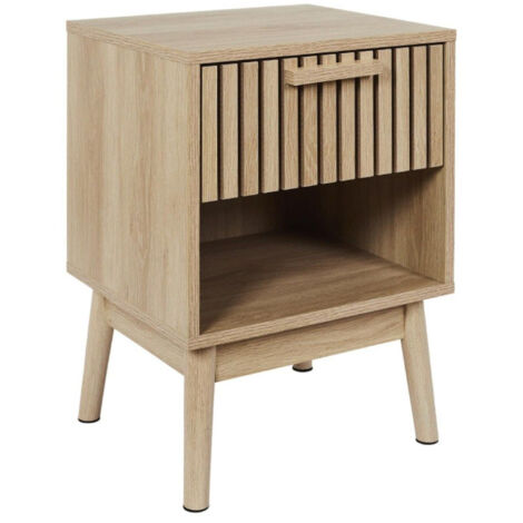 Table de Chevet Avec Tiroir "Klaus" 55cm Marron