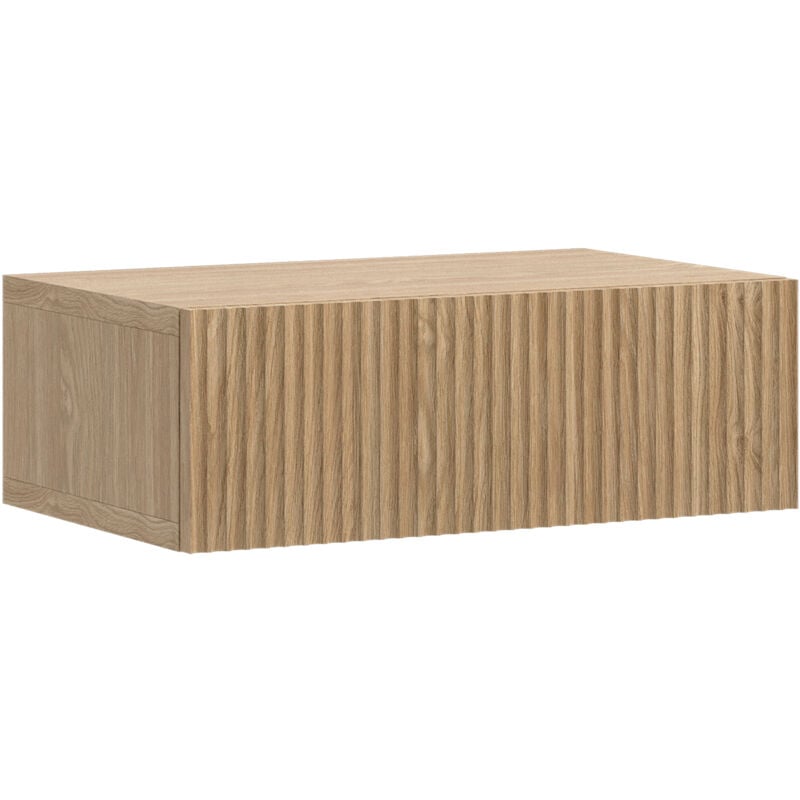 Selsey NOLIE - Table de chevet avec tiroir - suspendu - 50 cm - couleur de bois chêne huilé