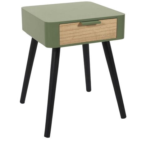 Table de chevet bicolore 1 tiroir