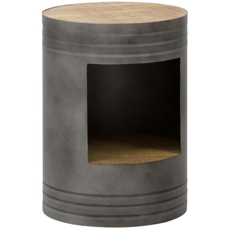 Table de chevet en métal gris Locker Table de chevet en métal gris Locker
