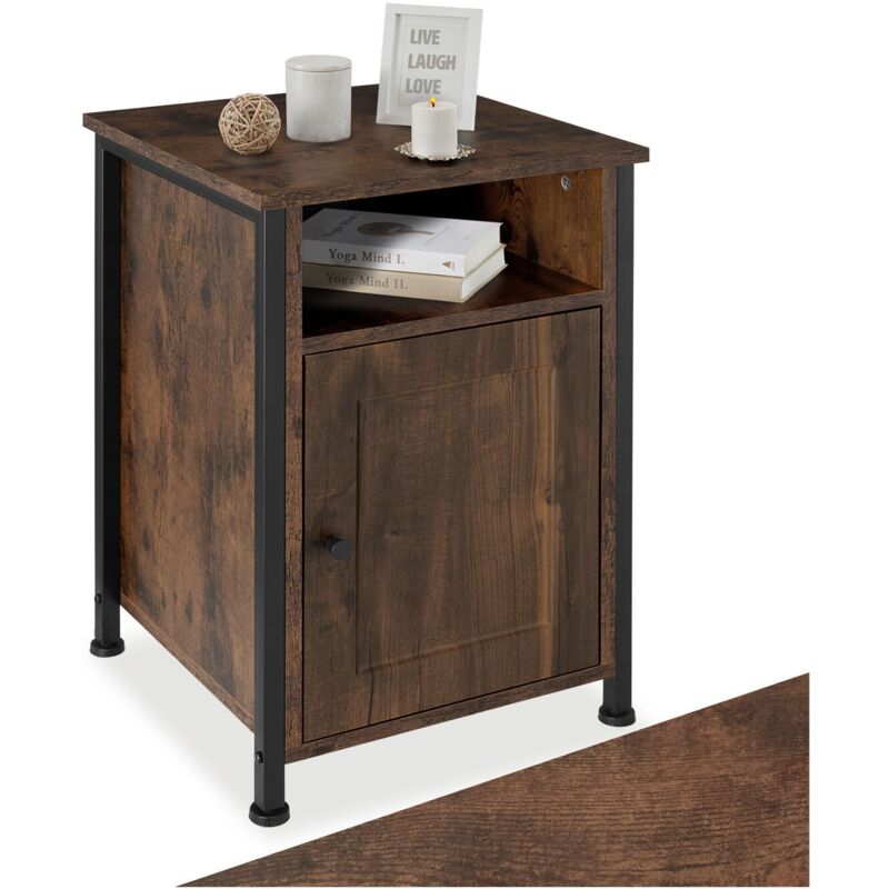 Table de chevet style industriel 40 x 42 x 60,5 cm