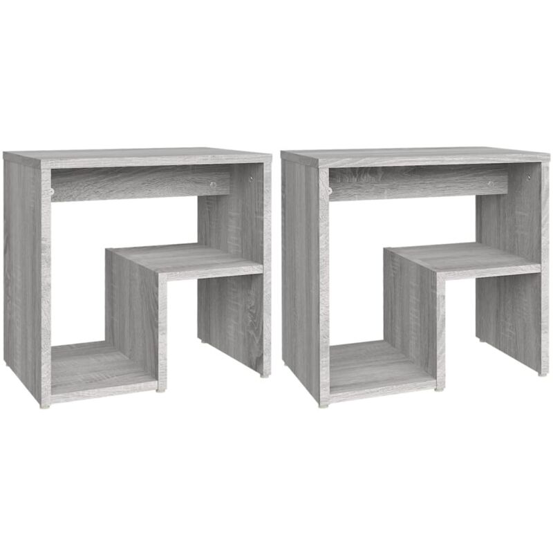 Tables de chevet 2 pcs Sonoma gris 40x30x40 cm Bois ingénierie Vidaxl
