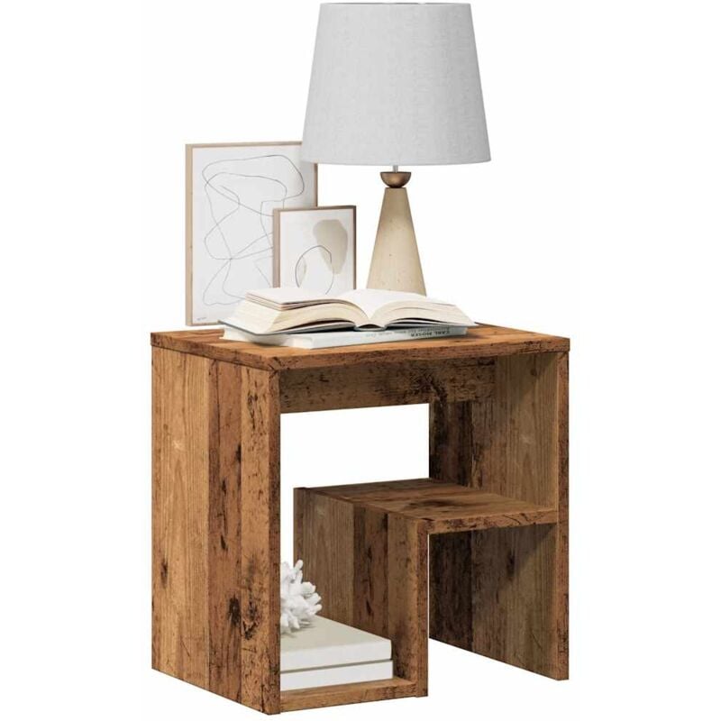 Table de chevet vieux bois 40x30x40 cm bois d'ingénierie Vidaxl