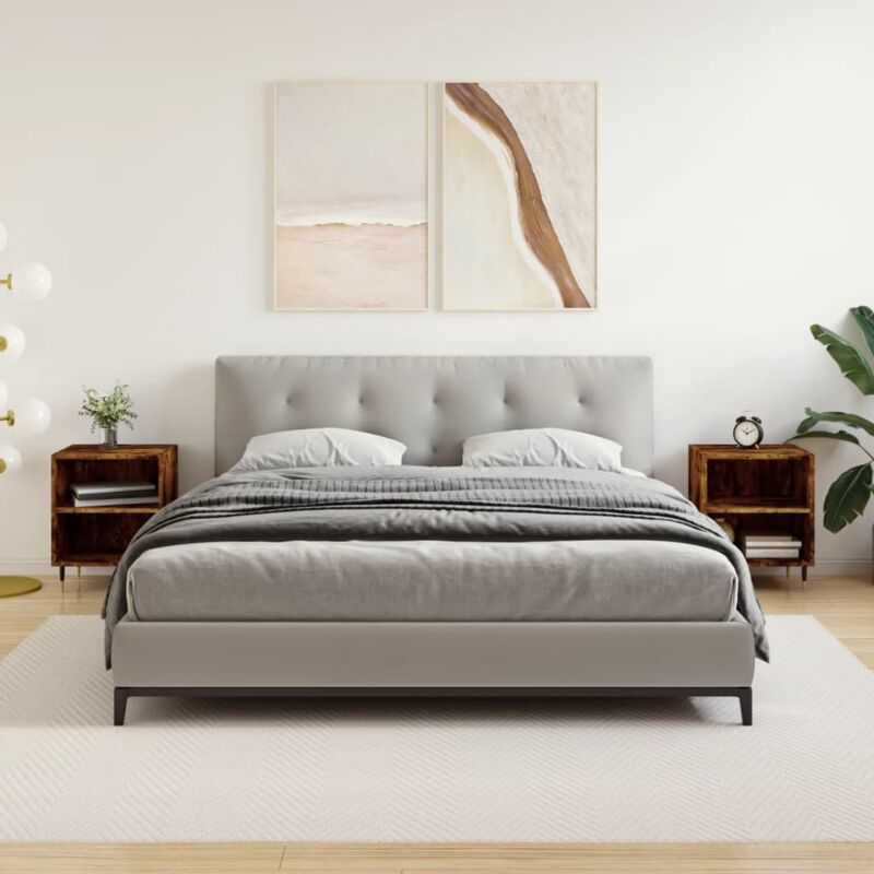 Tables de chevet 2 pcs chêne fumé 40x30x50 cm bois d'ingénierie Vidaxl