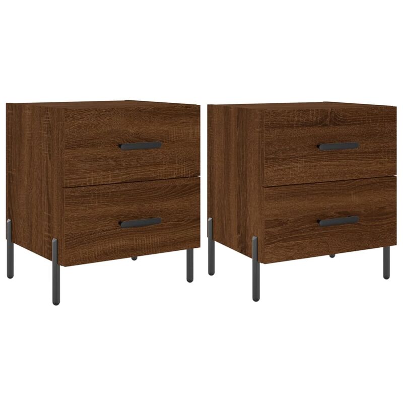 Tables de chevet 2 pcs chêne marron 40x35x47,5 cm vidaXL