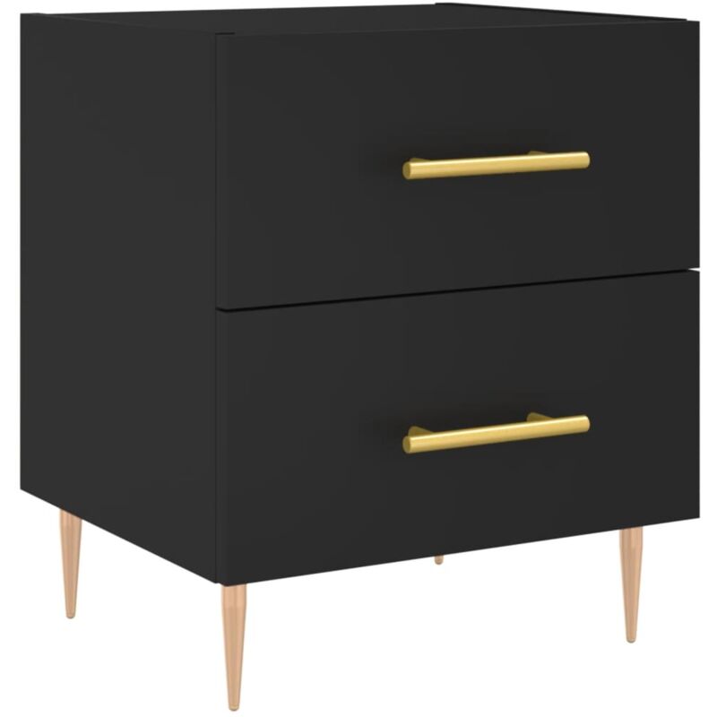 Vidaxl - Table de chevet noir 40x35x47,5 cm bois d'ingénierie