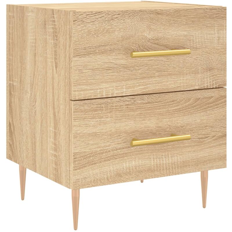 Table de chevet chêne sonoma 40x35x47,5 cm bois d'ingénierie Vidaxl Chêne sonoma
