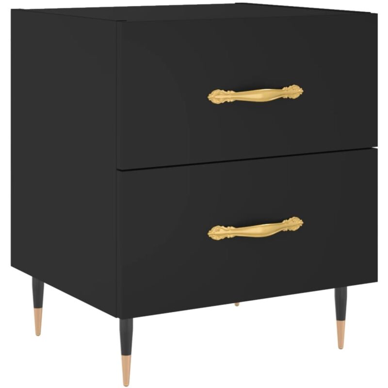 Vidaxl - Table de chevet noir 40x35x47,5 cm bois d'ingénierie