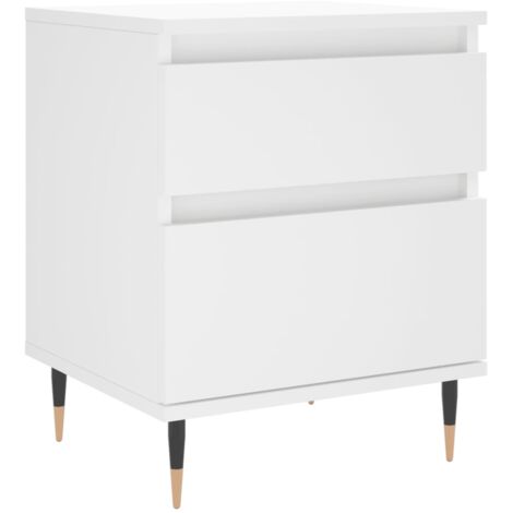 Table de chevet Blanc 40x35x50 Bois d’ingénierie
