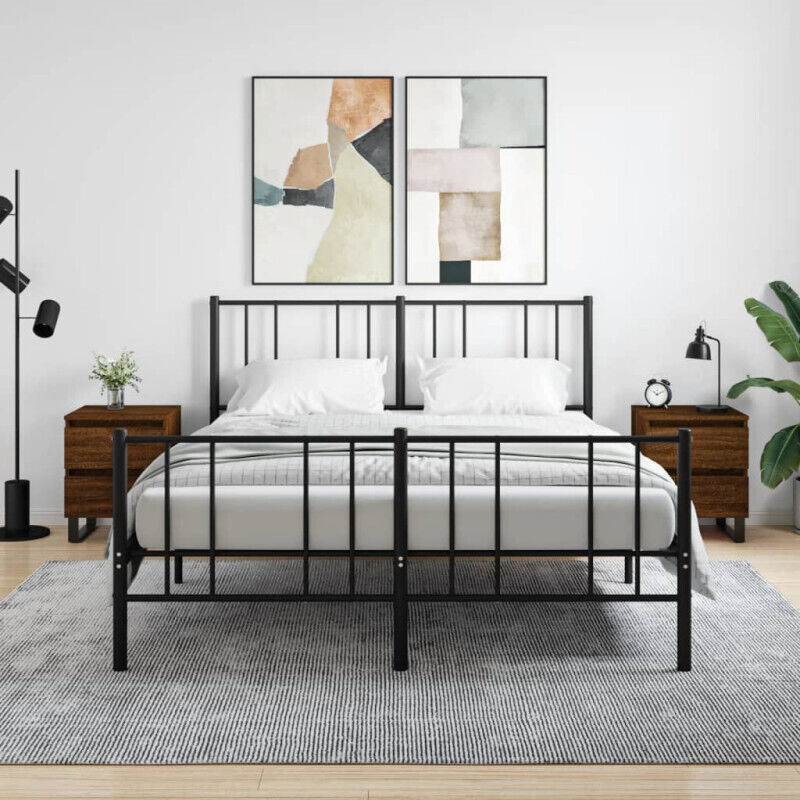 Tables de chevet 2 pcs chêne marron 40x35x50 cm bois ingénierie Vidaxl