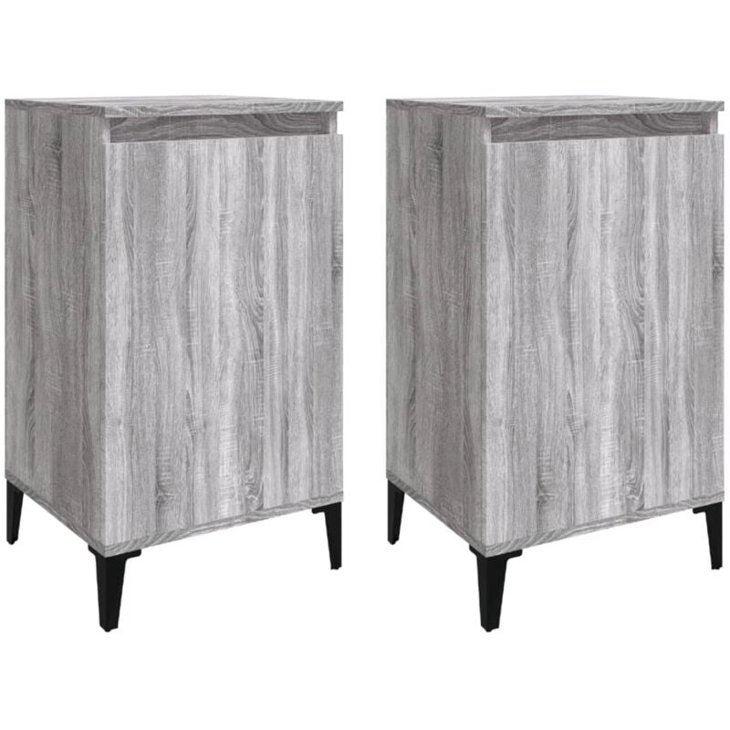 Tables de chevet 2 pcs sonoma gris 40x35x70cm bois d'ingénierie Vidaxl