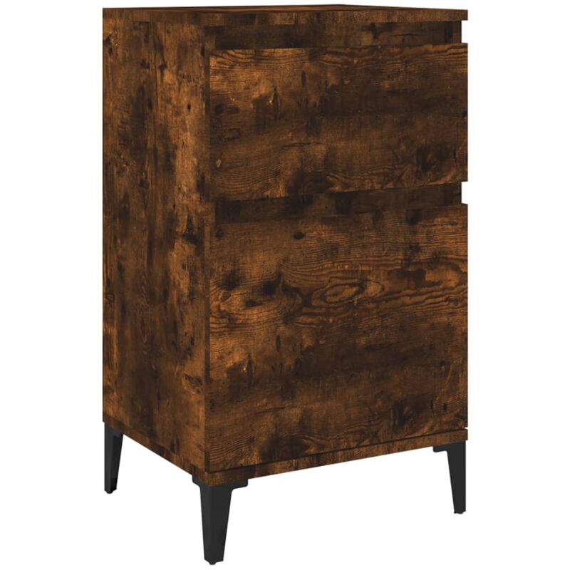 Table de chevet chêne fumé 40x35x70 cm vidaXL
