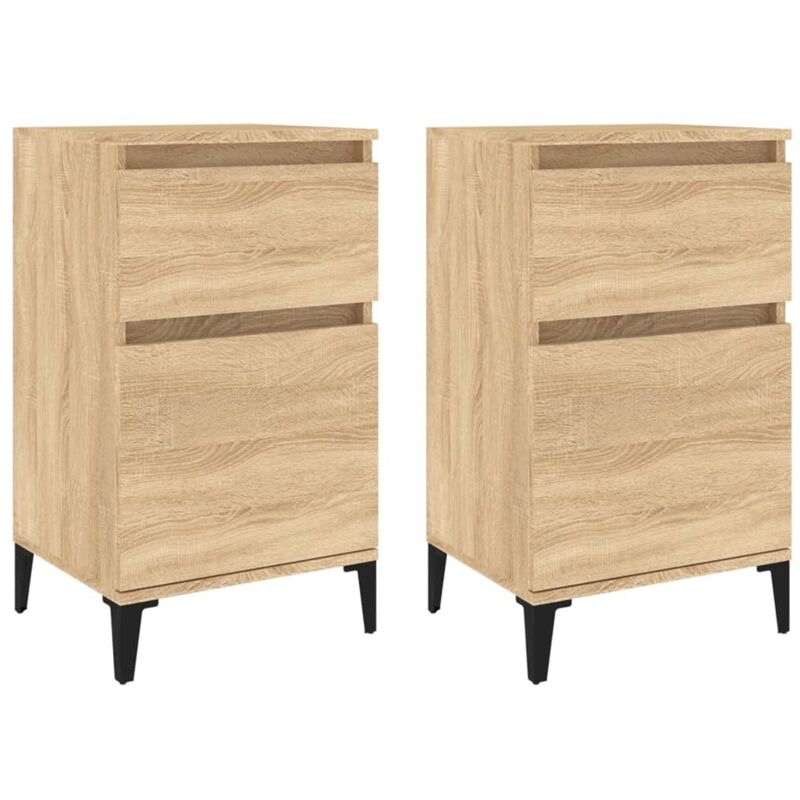 Vidaxl - Tables de chevet 2 pcs chêne sonoma 40x35x70 cm