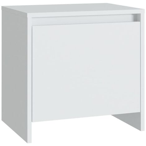 Table de chevet Blanc 45x34x44,5 cm