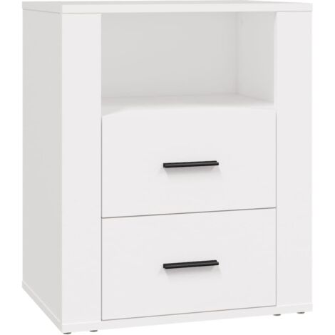Table de chevet Blanc 50x36x60 cm Bois d'ingénierie vidaXL