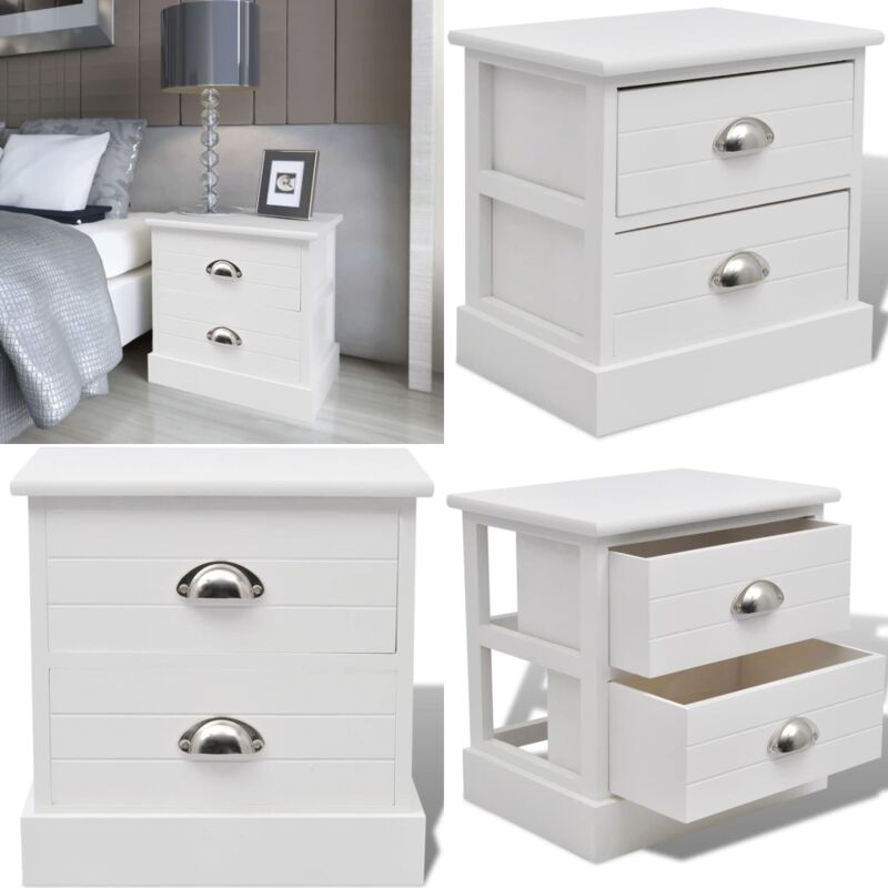 Table de chevet Blanc - Table De Chevet - Meubles De Chambre - Commode - Armoire De Chevet - Mobilier Français - Home & Living