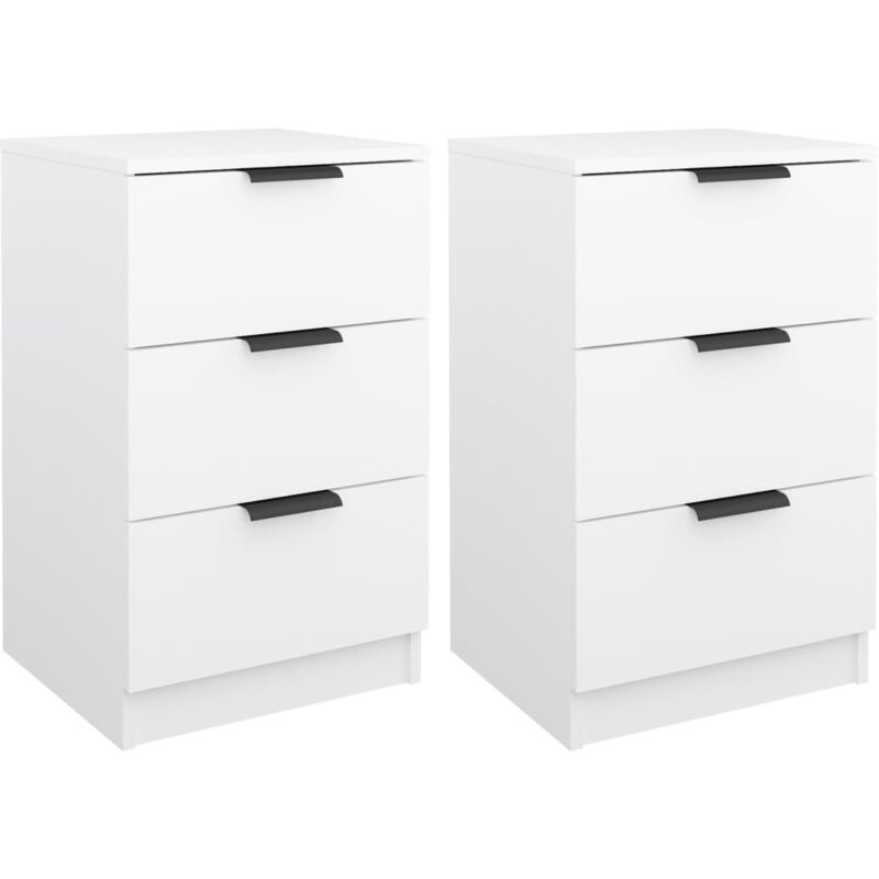 Tables de chevet 2 pcs Blanc 40x36x65 cm Vidaxl