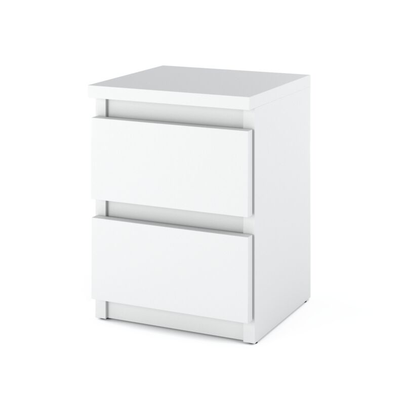 Table de chevet blanche, 30 CM, 2S, meuble de chambre à coucher Nakastlik Loft