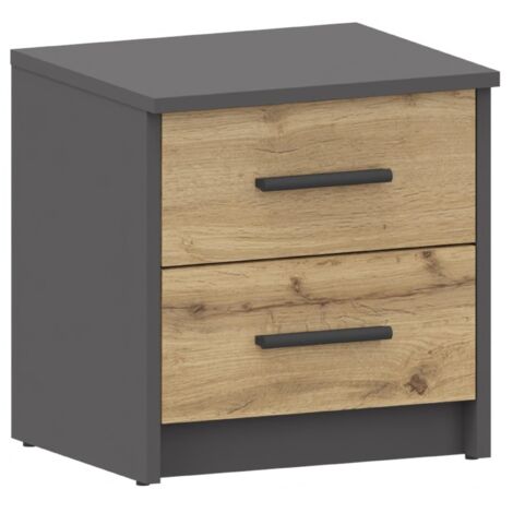 Table de chevet BODO 2S ANTRACYT-WOTAN Commode UFC