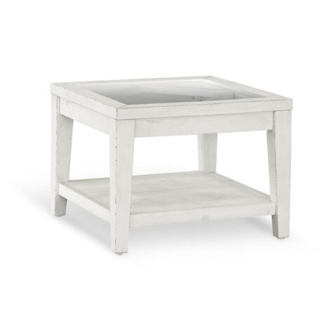 Table de chevet - Bois - Blanc - Décoration d'Autrefois