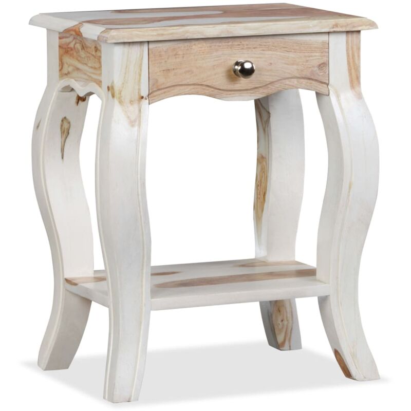table de chevet bois massif de sesham 40 x 30 x 50 cm - 244349
