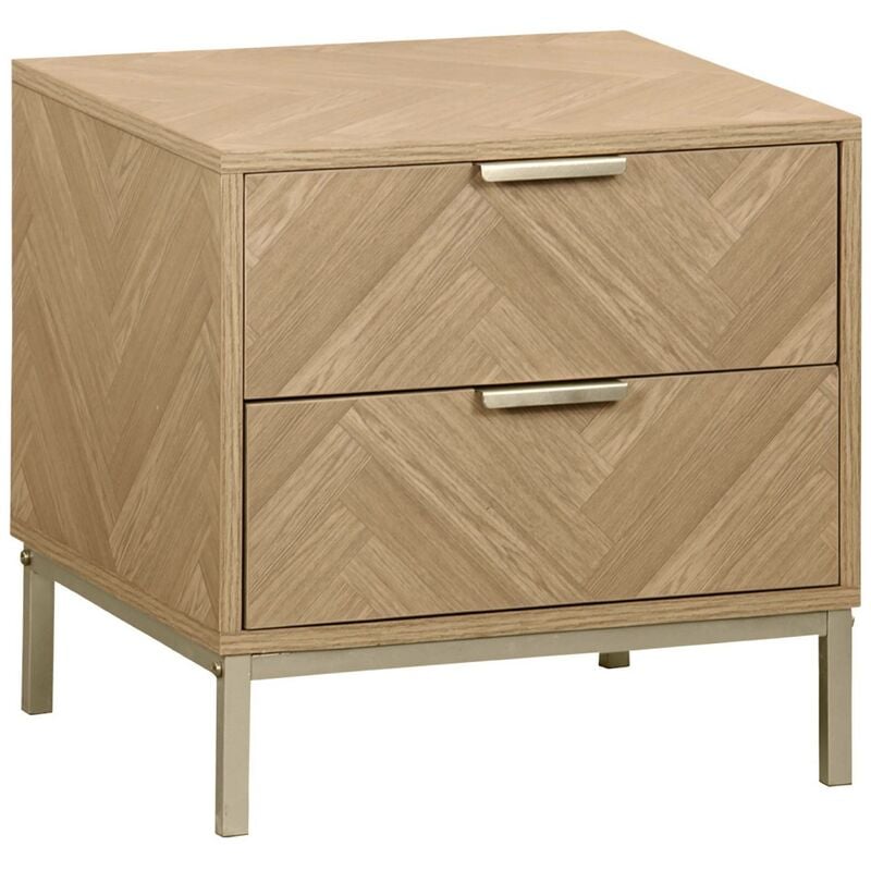 Sweeek - Table de chevet. Budapest. deux tiroirs. l 45 x l 40 x h 45cm