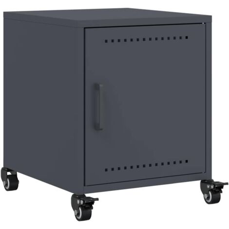Table de chevet  Cabinet de chevet  Table de nuit anthracite 36x39x43,5 cm acier