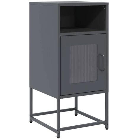 Table de chevet  Cabinet de chevet  Table de nuit anthracite 36x39x78 cm acier laminé à froid