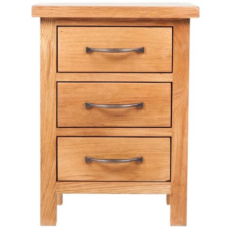 Table de chevet  Cabinet de chevet  Table de nuit avec 3 tiroirs 40x30x54 cm Bois de chêne massif