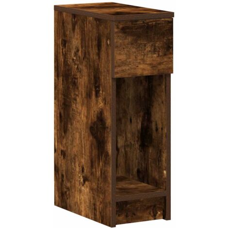 Table de chevet  Cabinet de chevet  Table de nuit avec tiroir chêne fumé 20x36x60 cm