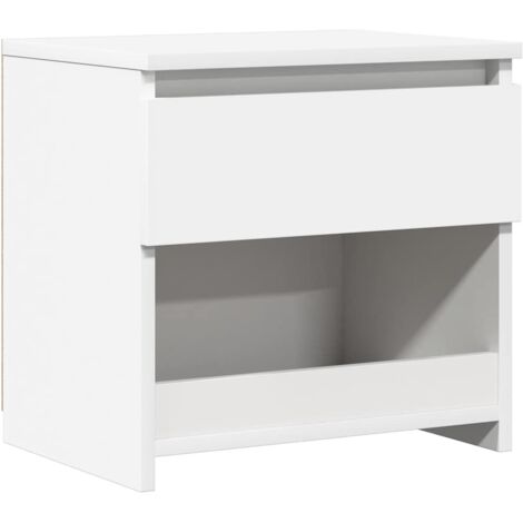 Table de chevet  Cabinet de chevet  Table de nuit Blanc 40x30x39 cm Aggloméré